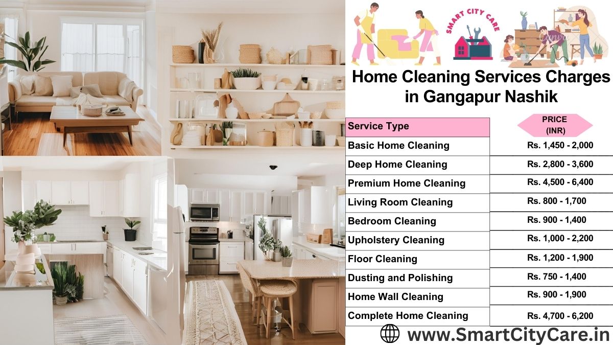 Home Cleaning Charges list in Gangapur, Nashik