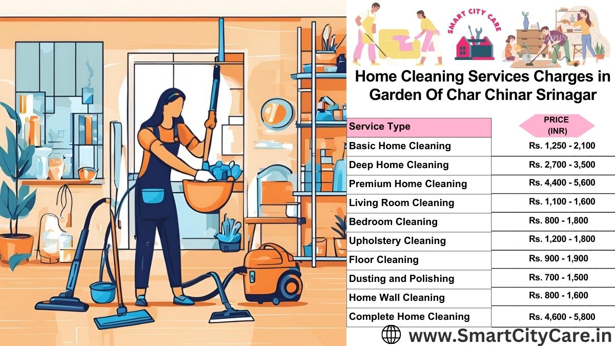 Home Cleaning Charges list in Garden Of Char Chinar, Srinagar