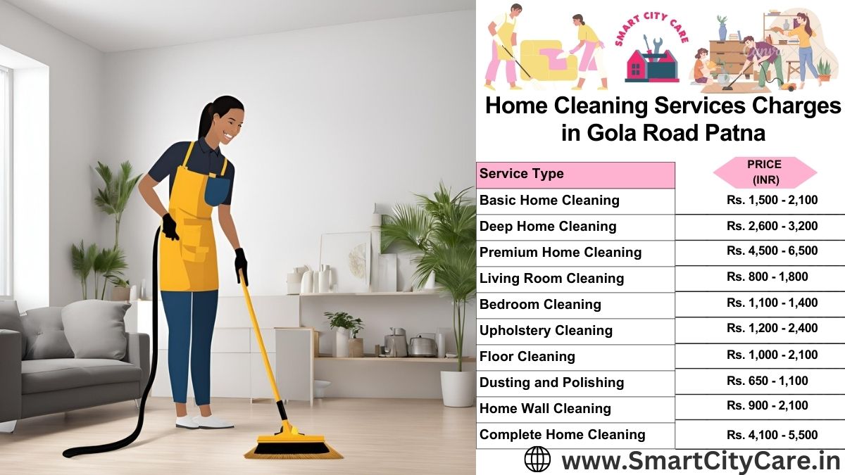 Home Cleaning Charges list in Gola Road, Patna