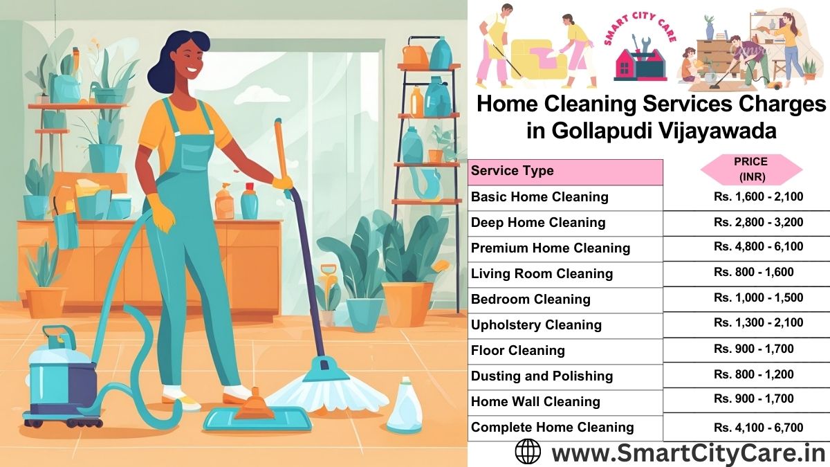 Home Cleaning Charges list in Gollapudi, Vijayawada