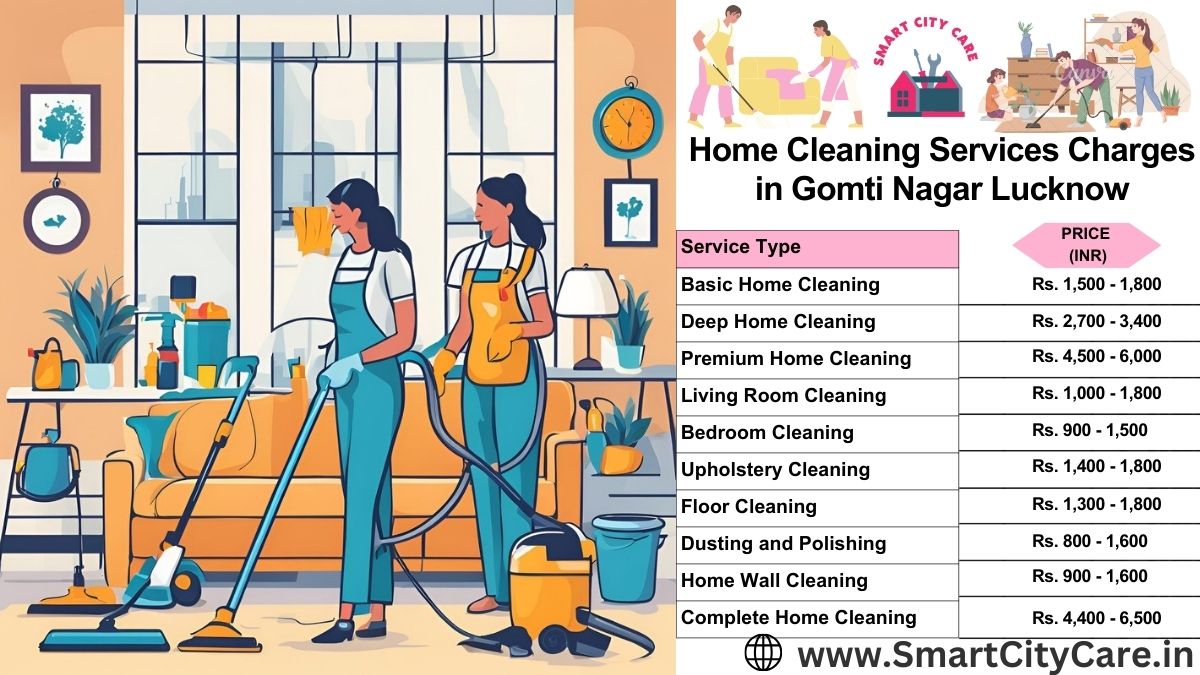 Home Cleaning Charges list in Gomti Nagar, Lucknow