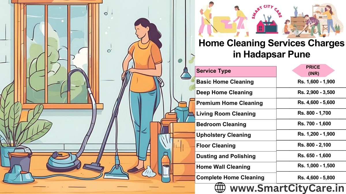 Home Cleaning Charges list in Hadapsar, Pune