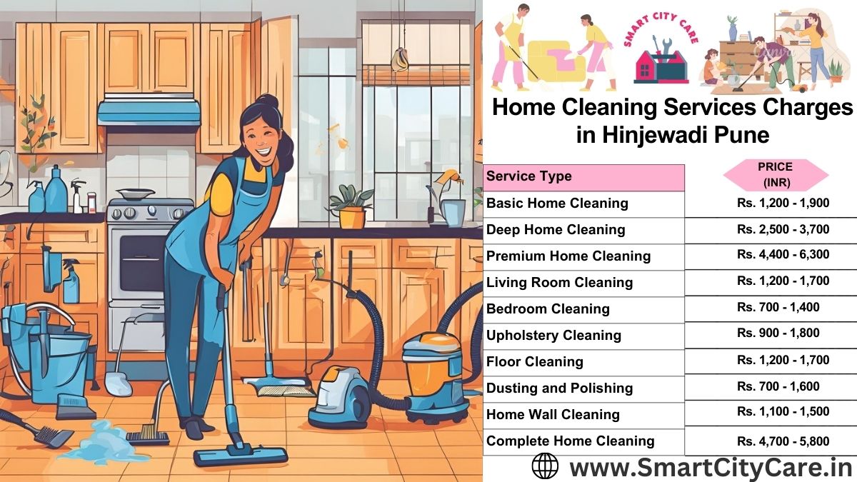 Home Cleaning Charges list in Hinjewadi, Pune