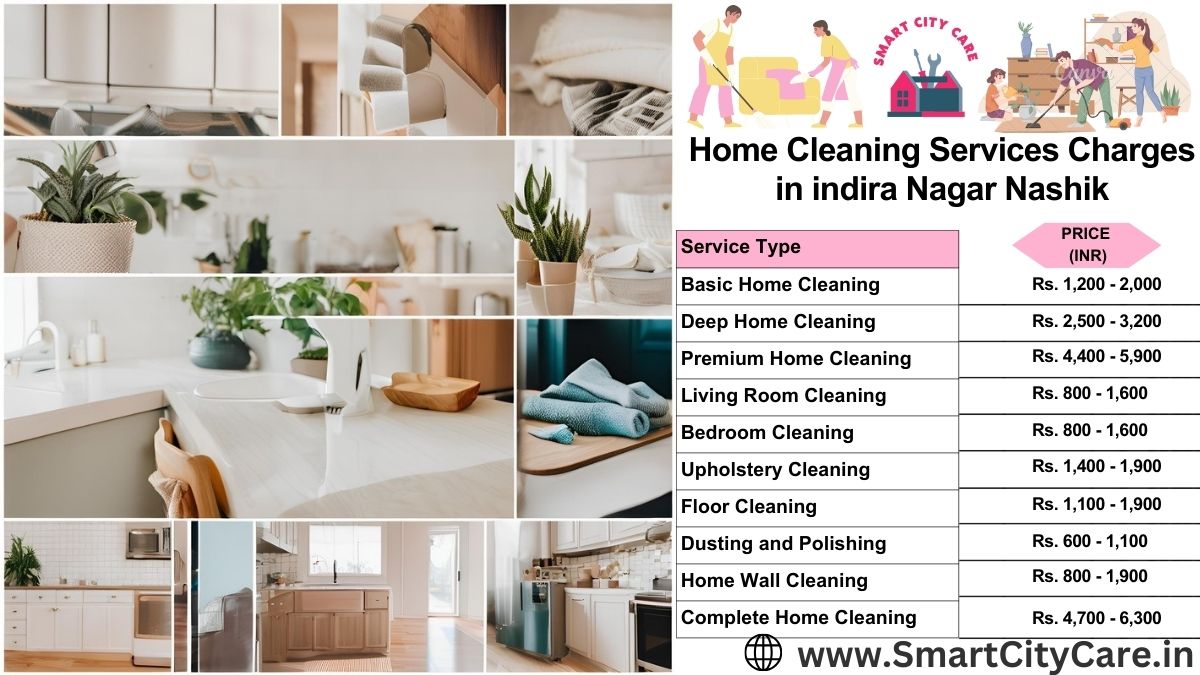 Home Cleaning Charges list in Indira Nagar, Nashik