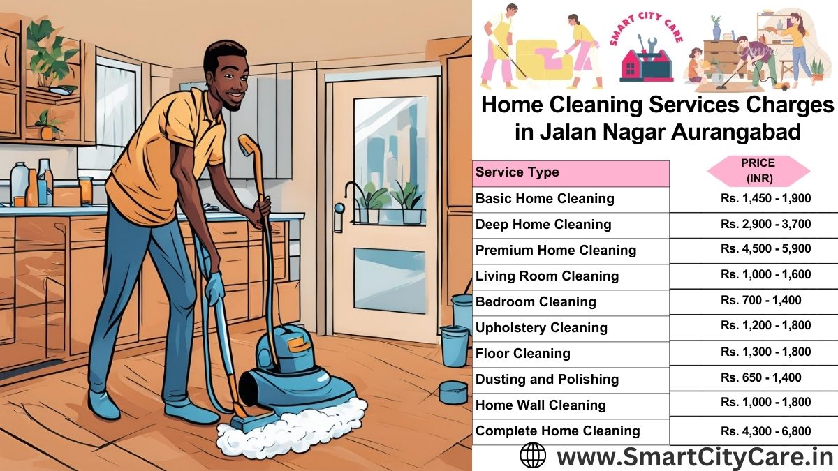 Home Cleaning Charges list in Jalan Nagar, Aurangabad