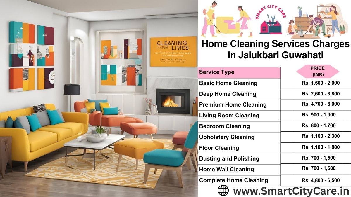 Home Cleaning Charges list in Jalukbari, Guwahati