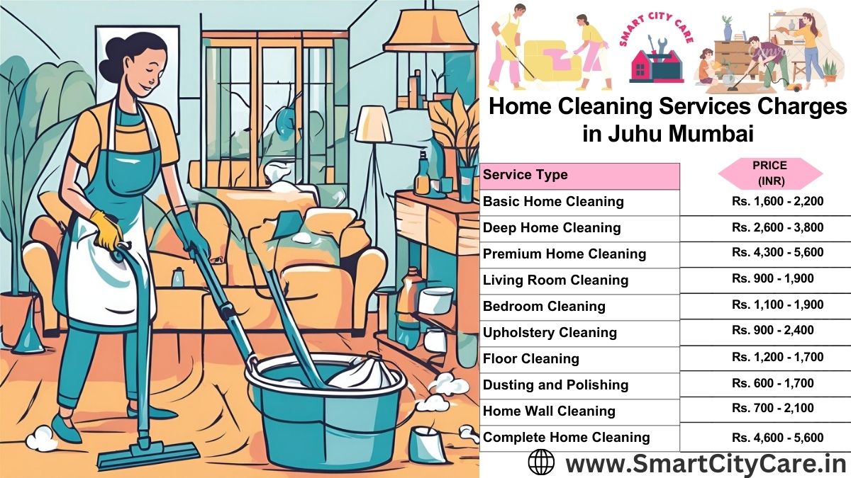 Home Cleaning Charges list in Juhu, Mumbai