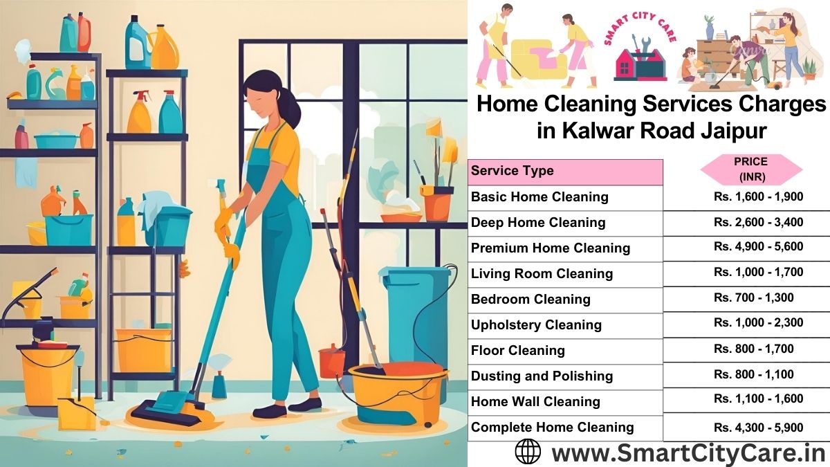 Home Cleaning Charges list in Kalwar Road, Jaipur