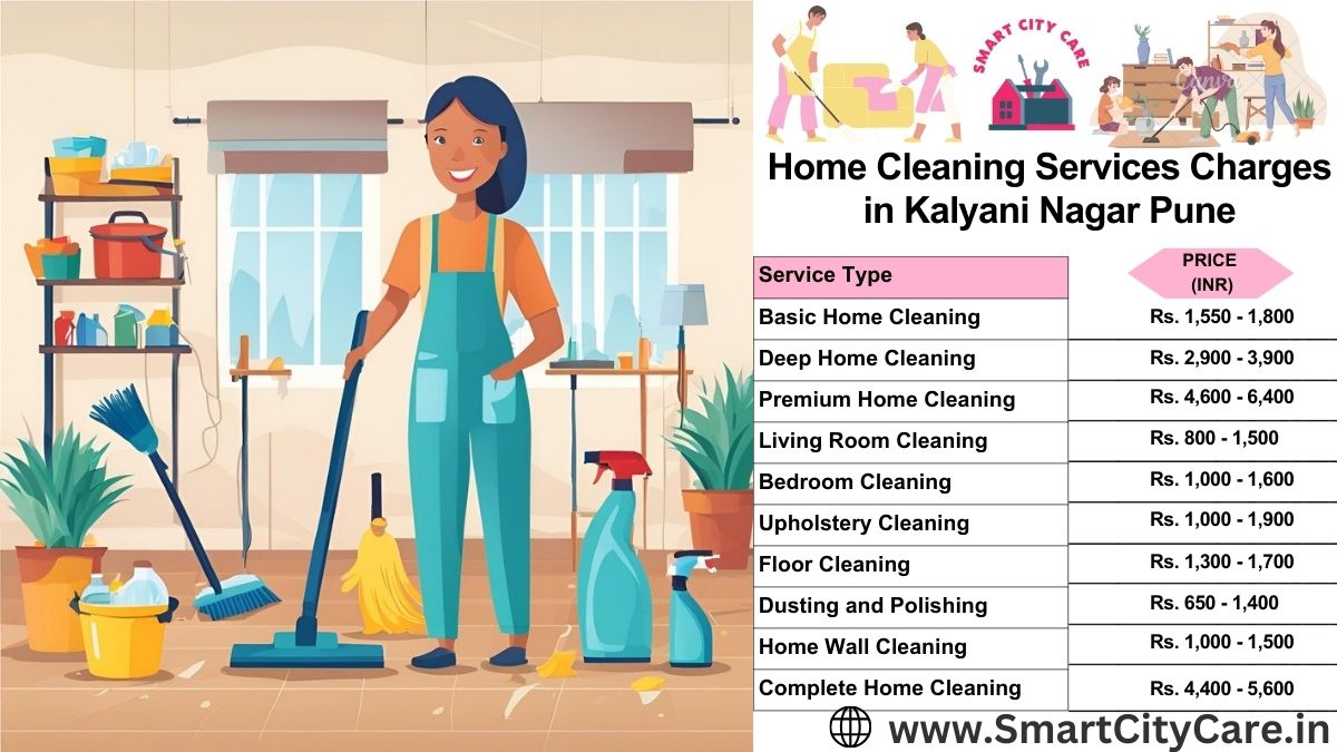 Home Cleaning Charges list in Kalyani Nagar, Pune