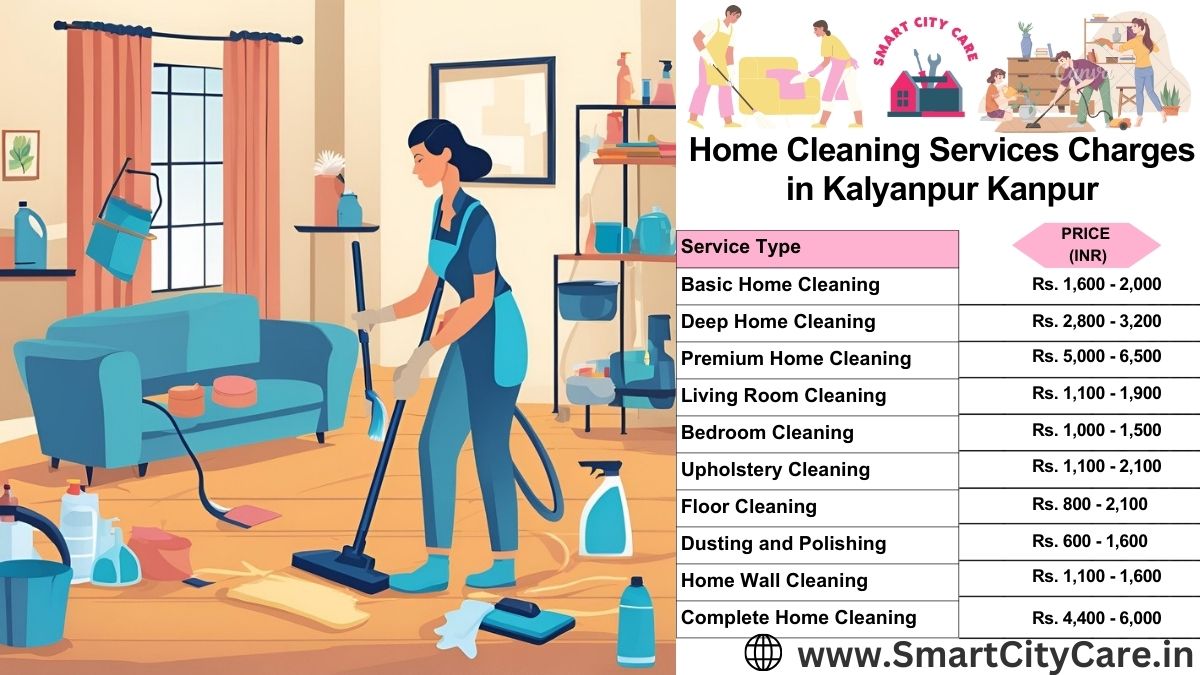 Home Cleaning Charges list in Kalyanpur, Kanpur