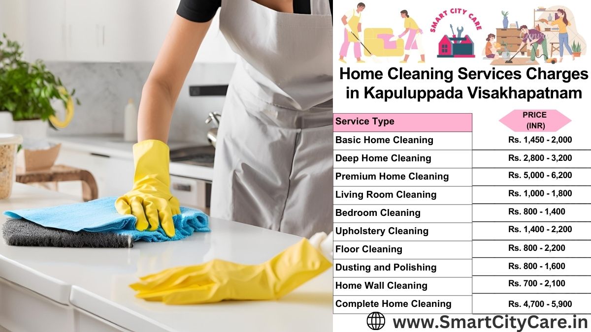 Home Cleaning Charges list in Kapuluppada, Visakhapatnam