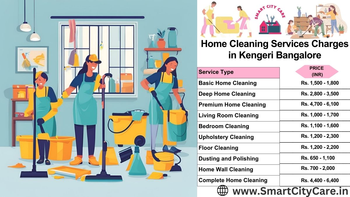 Home Cleaning Charges list in Kengeri, Bangalore