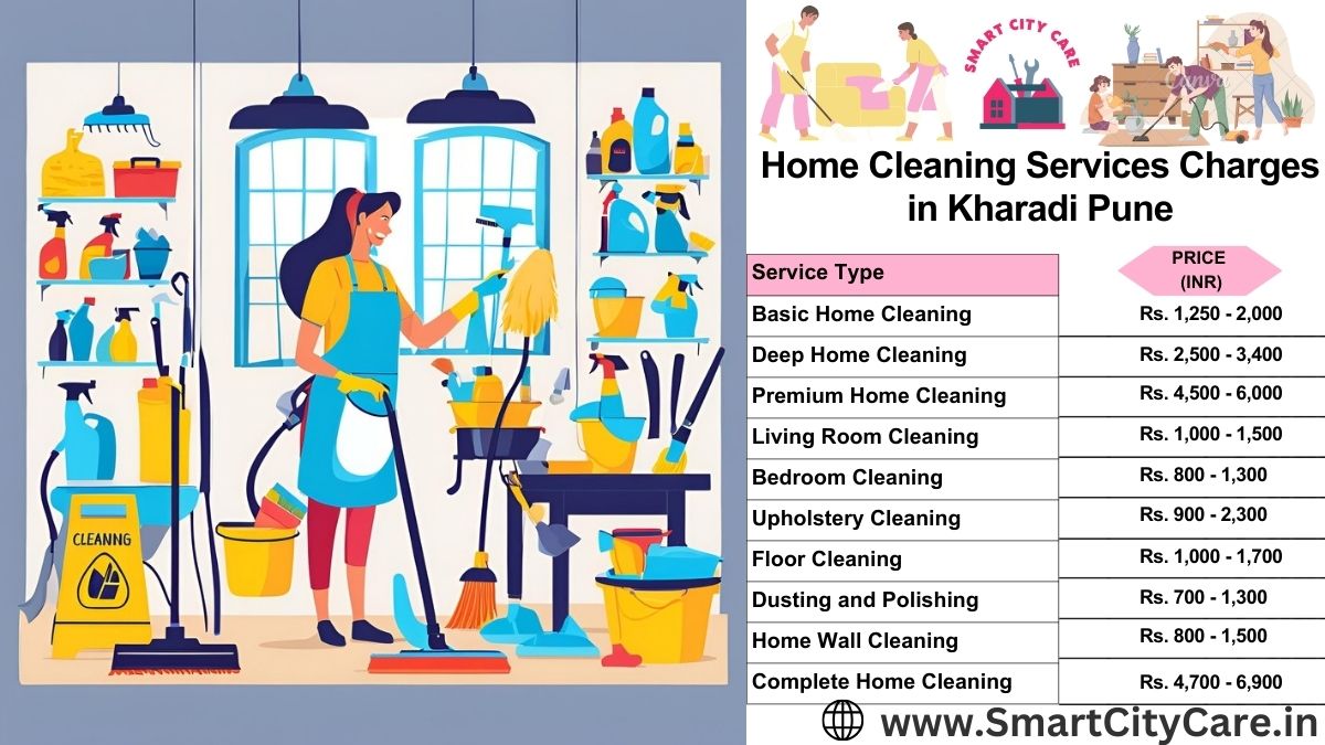 Home Cleaning Charges list in Kharadi, Pune