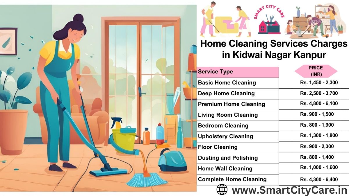 Home Cleaning Charges list in Kidwai Nagar, Kanpur