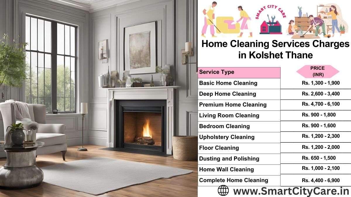 Home Cleaning Charges list in Kolshet, Thane