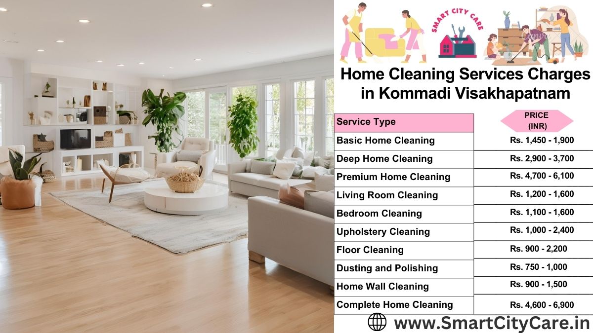 Home Cleaning Charges list in Kommadi, Visakhapatnam