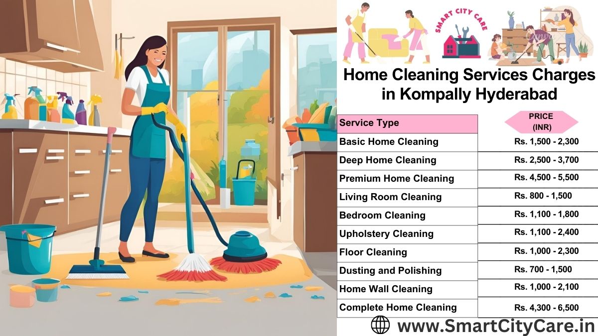 Home Cleaning Charges list in Kompally, Hyderabad