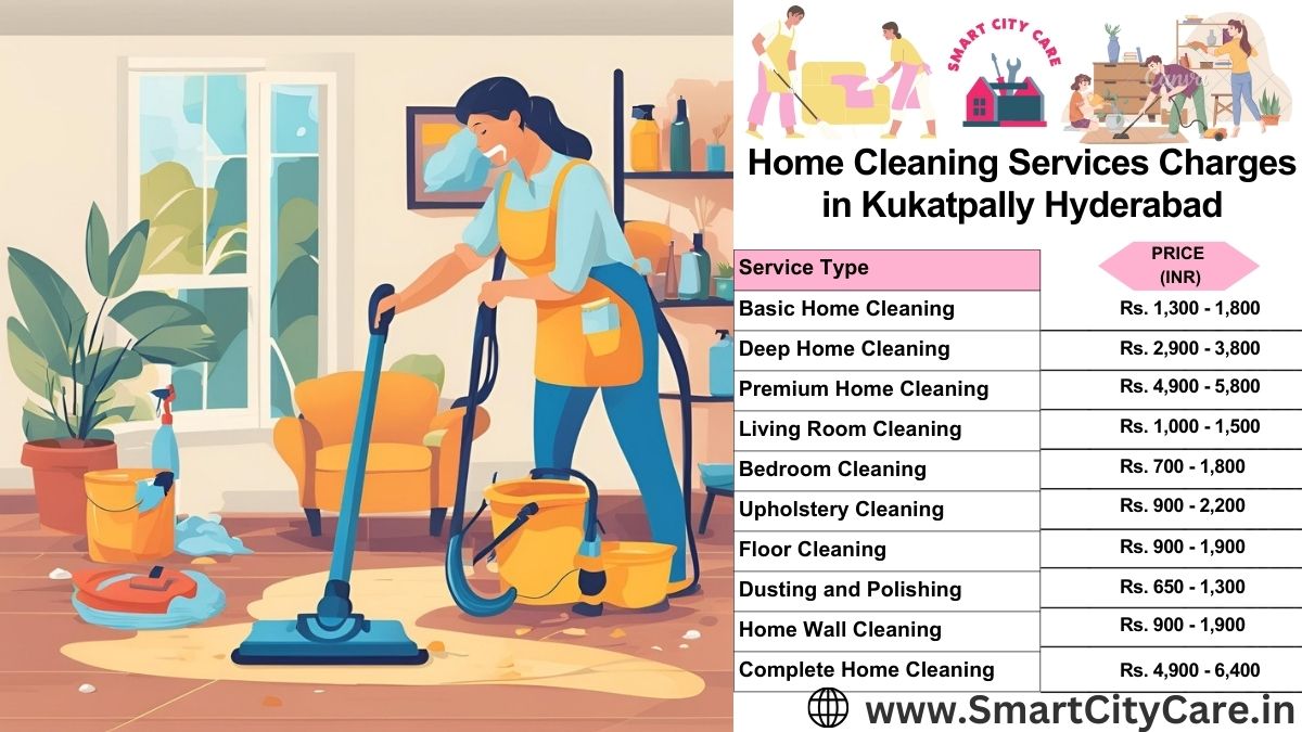 Home Cleaning Charges list in Kukatpally, Hyderabad