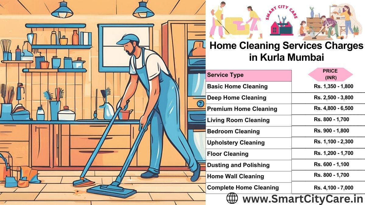 Home Cleaning Charges list in Kurla, Mumbai