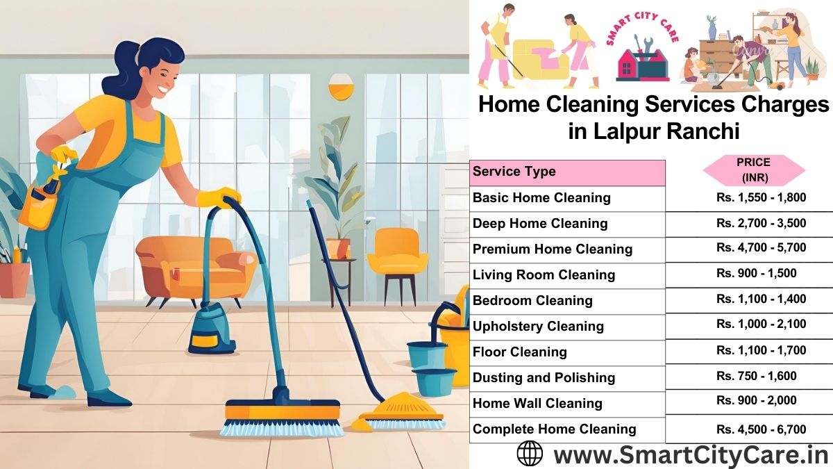 Home Cleaning Charges list in Lalpur, Ranchi