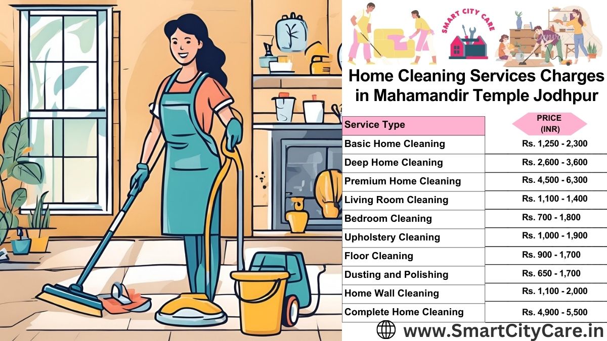 Home Cleaning Charges list in Mahamandir Temple, Jodhpur