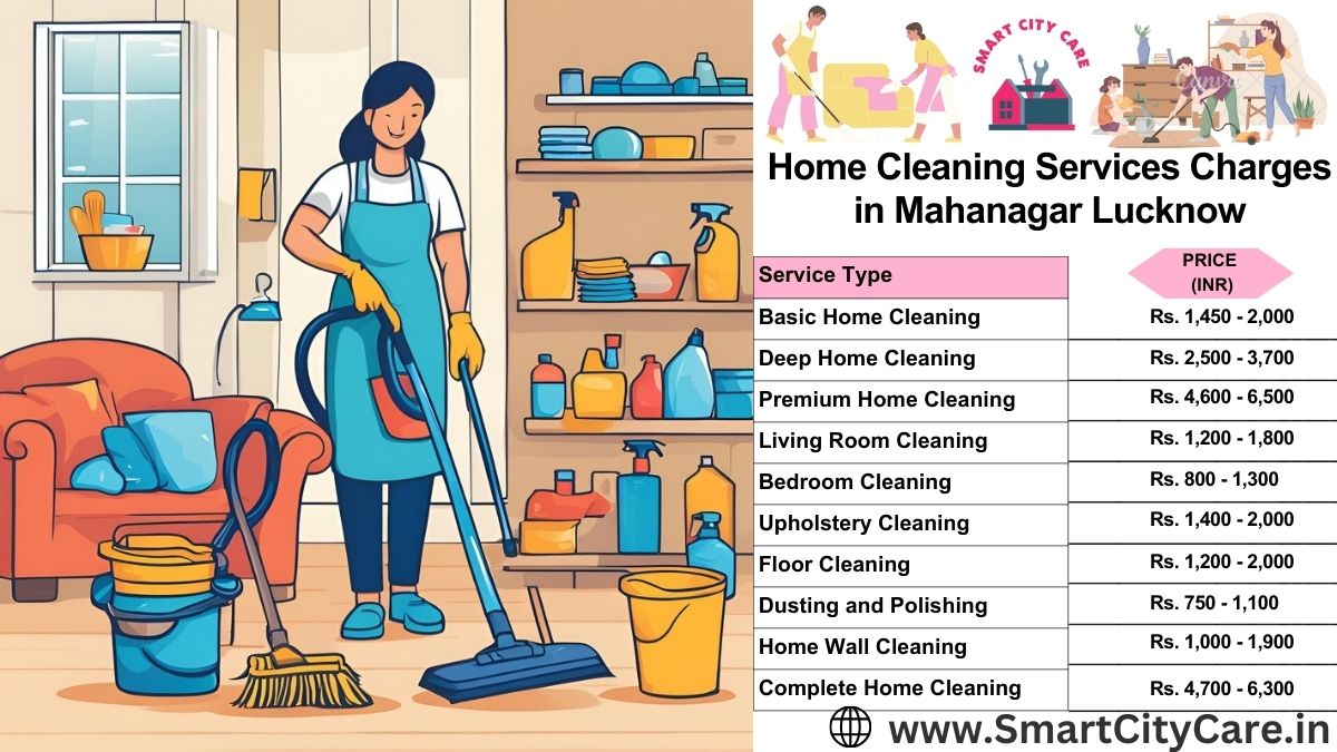 Home Cleaning Charges list in Mahanagar, Lucknow