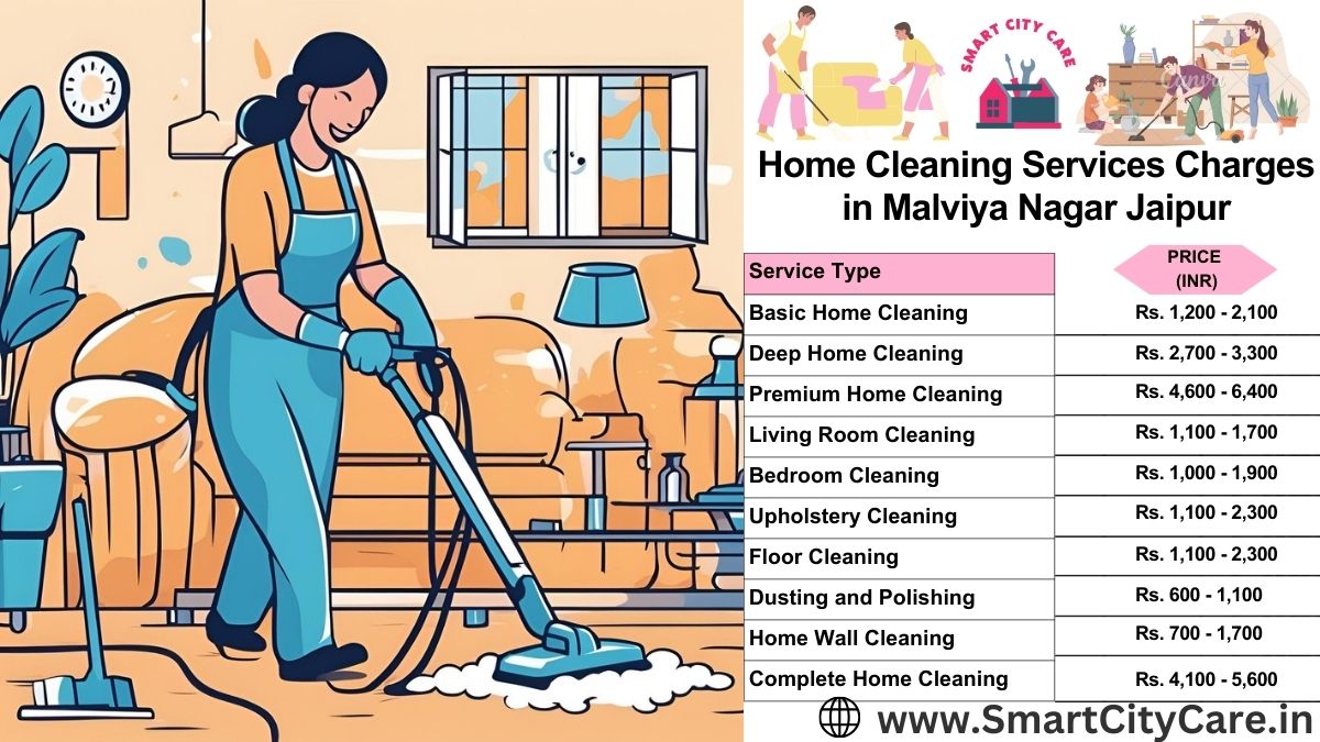 Home Cleaning Charges list in Malviya Nagar, Jaipur