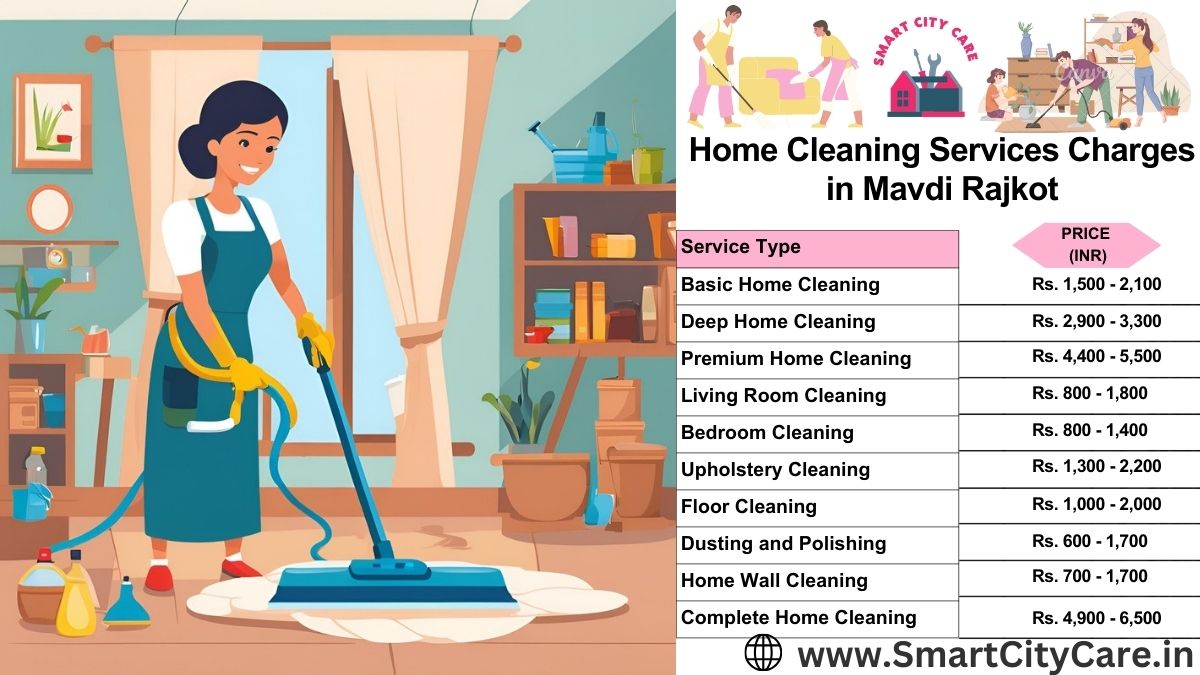 Home Cleaning Charges list in Mavdi, Rajkot