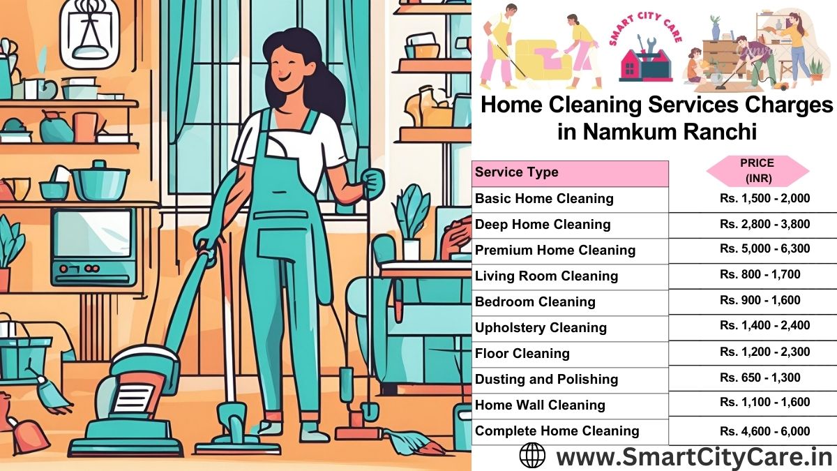 Home Cleaning Charges list in Namkum, Ranchi