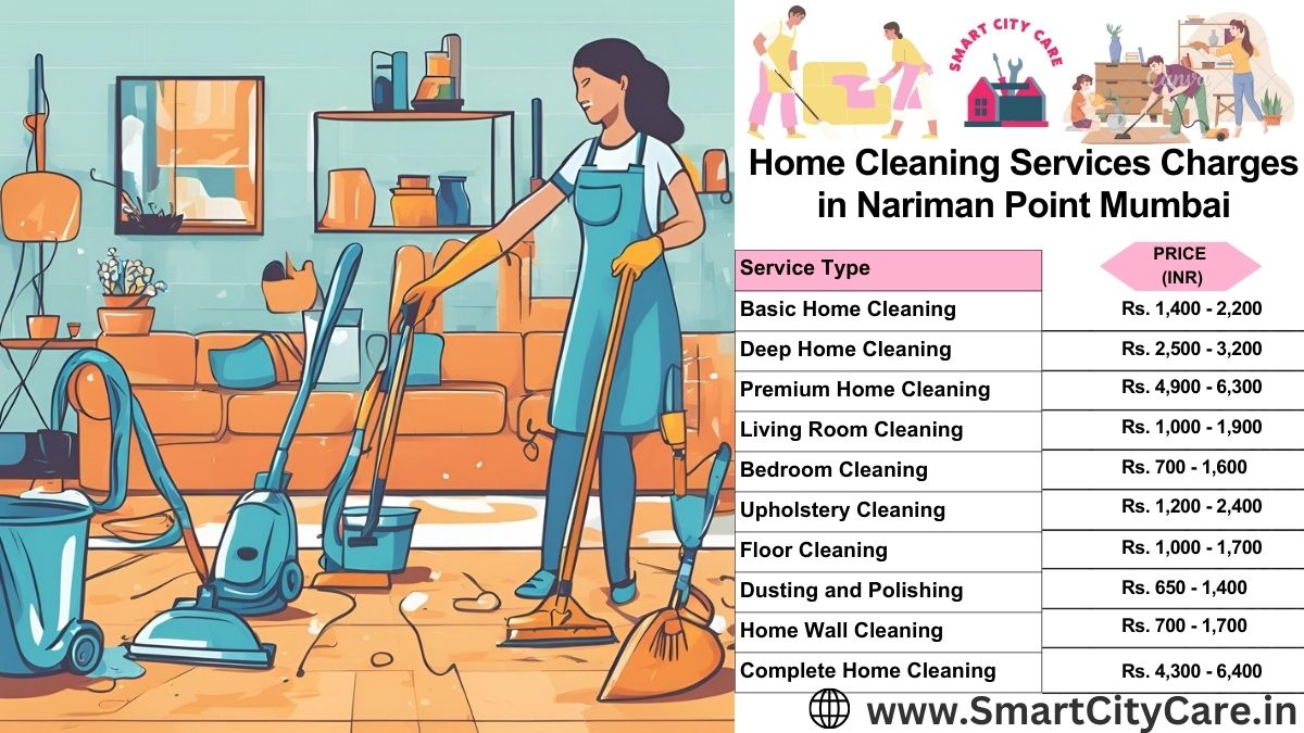 Home Cleaning Charges list in Nariman Point, Mumbai