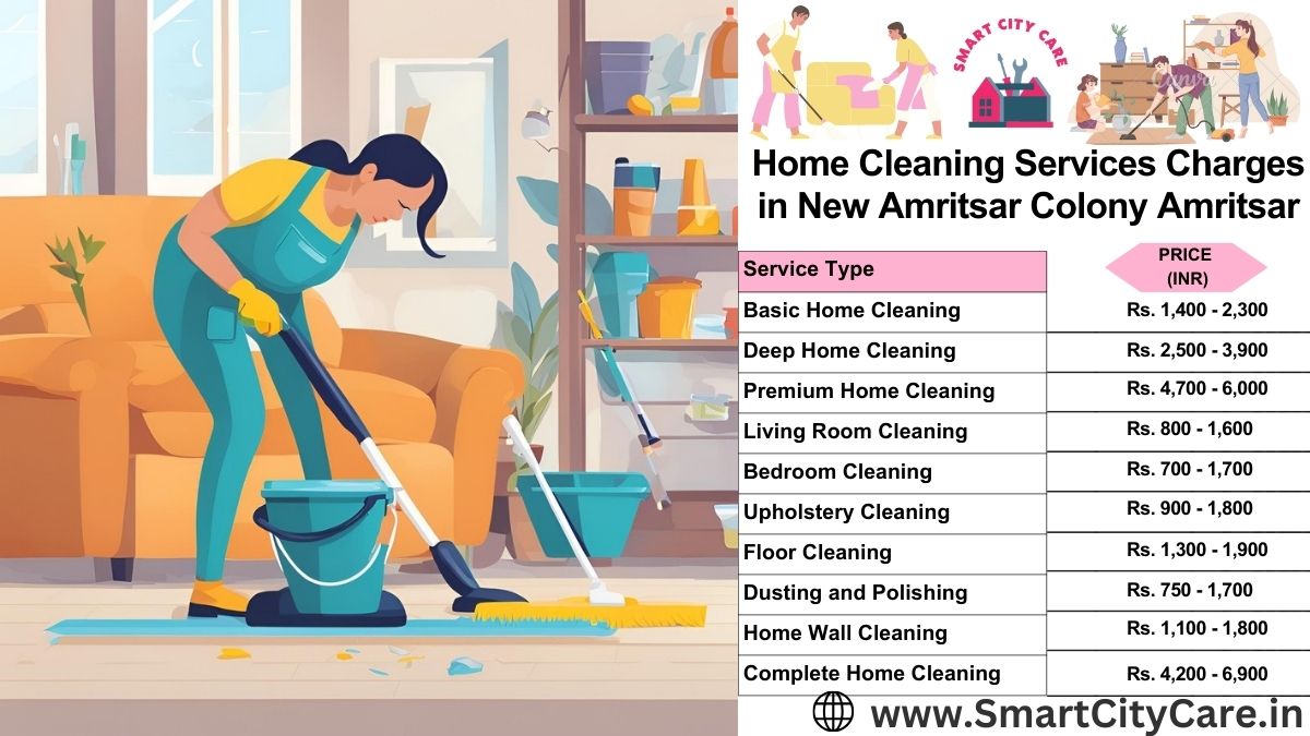 Home Cleaning Charges list in New Amritsar Colony, Amritsar