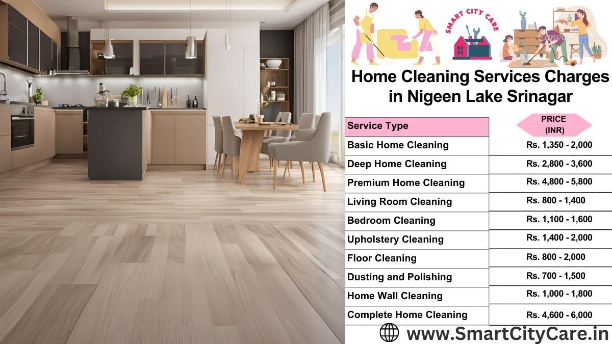 Home Cleaning Charges list in Nigeen Lake, Srinagar