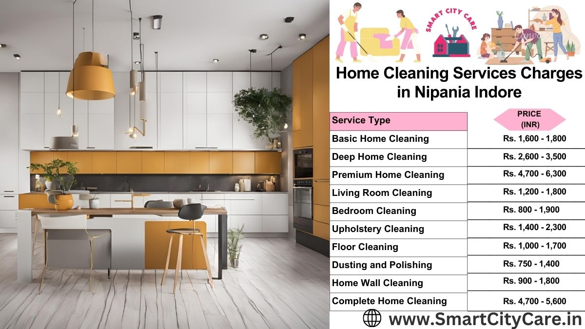 Home Cleaning Charges list in Nipania, Indore