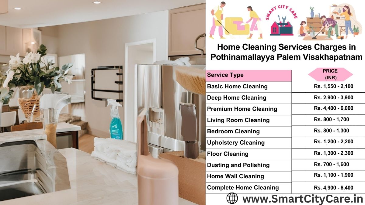 Home Cleaning Charges list in Pothinamallayya Palem, Visakhapatnam