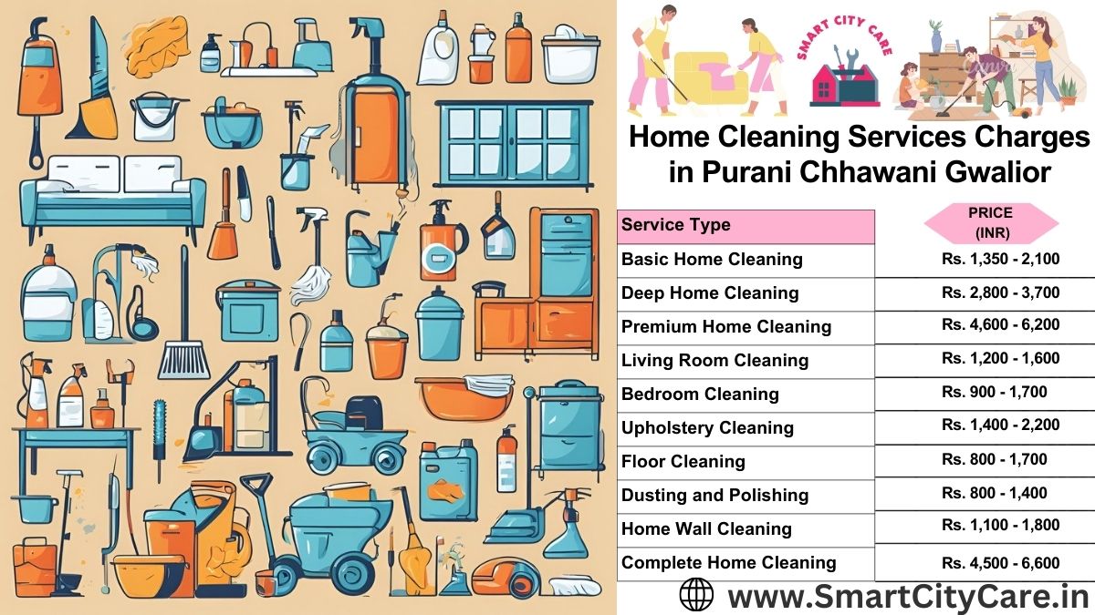 Home Cleaning Charges list in Purani Chhawani, Gwalior