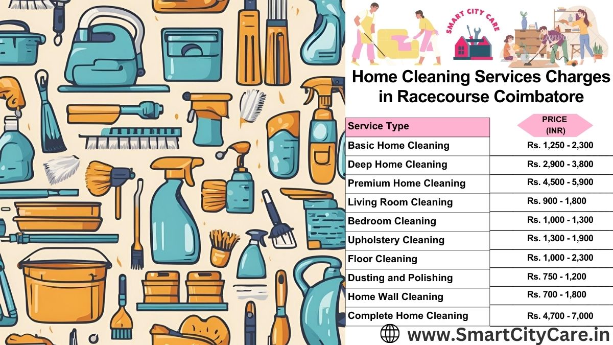 Home Cleaning Charges list in Racecourse, Coimbatore