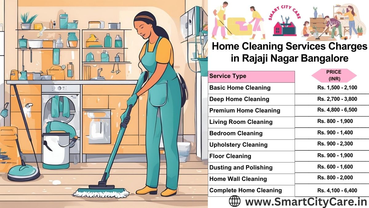 Home Cleaning Charges list in Rajaji Nagar, Bangalore