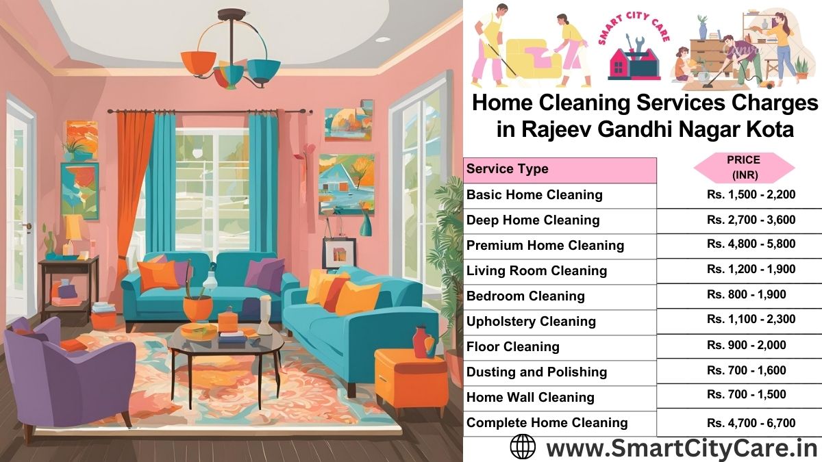 Home Cleaning Charges list in Rajeev Gandhi Nagar, Kota