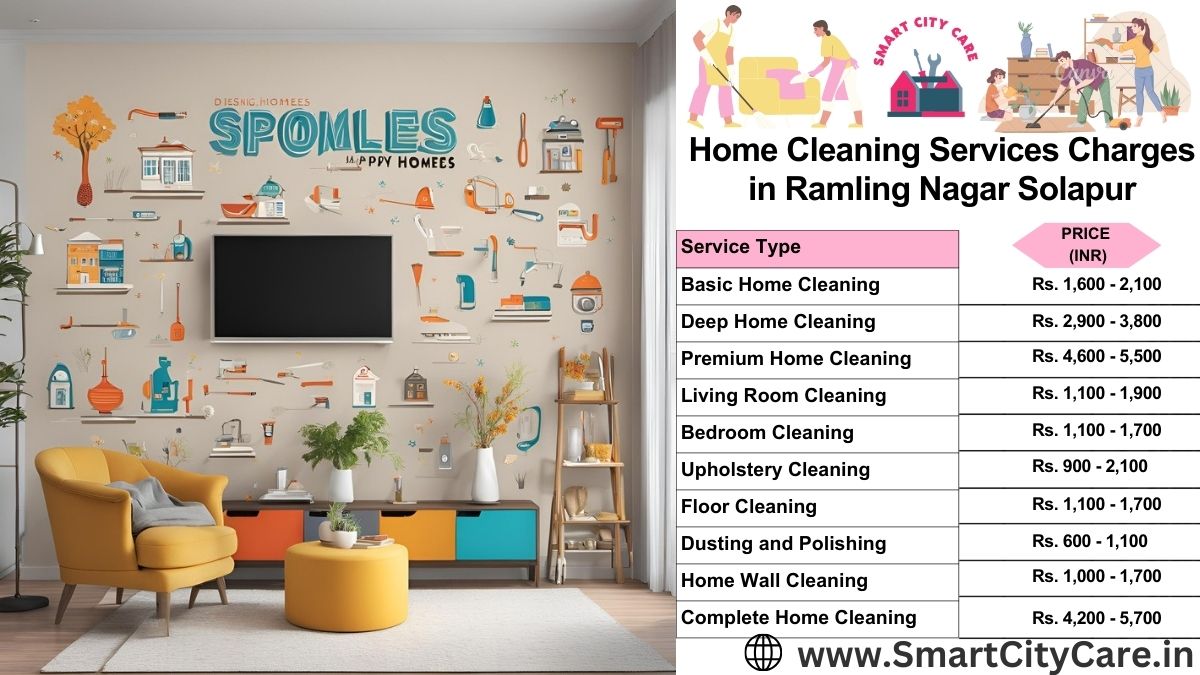 Home Cleaning Charges list in Ramling Nagar, Solapur