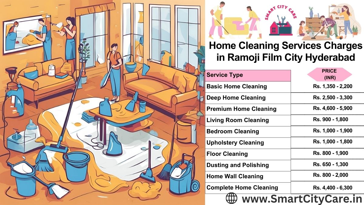 Home Cleaning Charges list in Ramoji Film City, Hyderabad