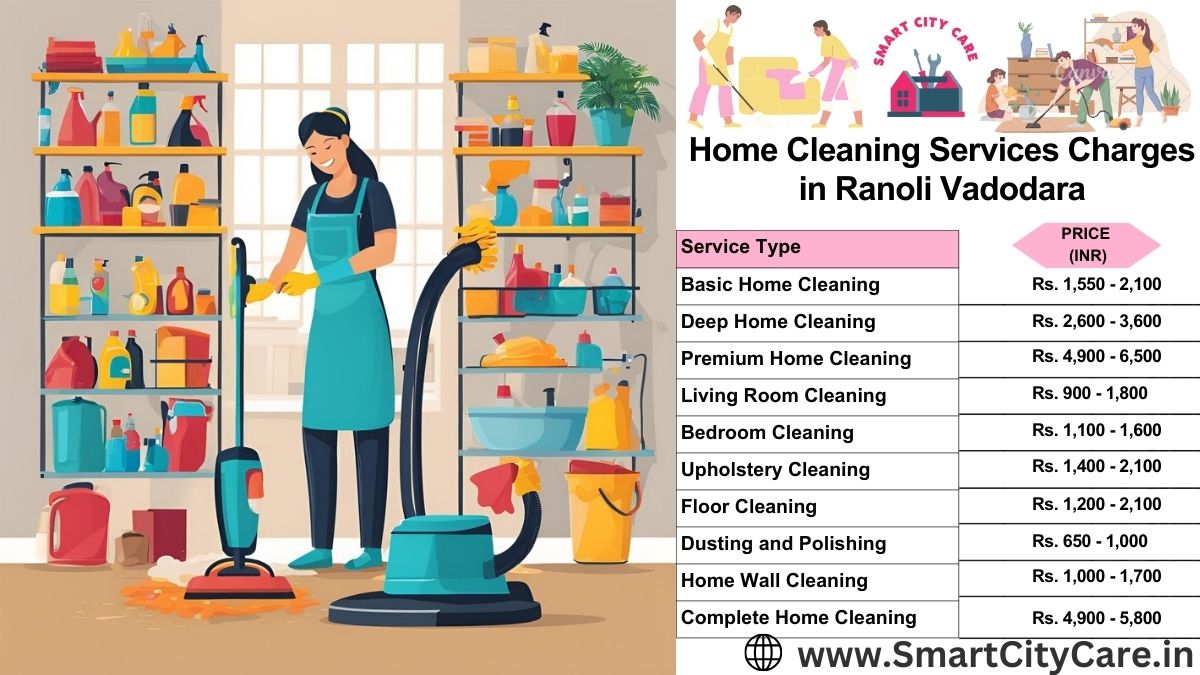 Home Cleaning Charges list in Ranoli, Vadodara