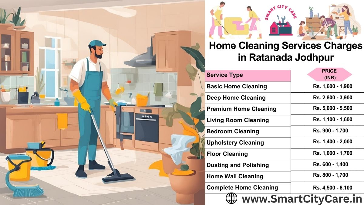 Home Cleaning Charges list in Ratanada, Jodhpur