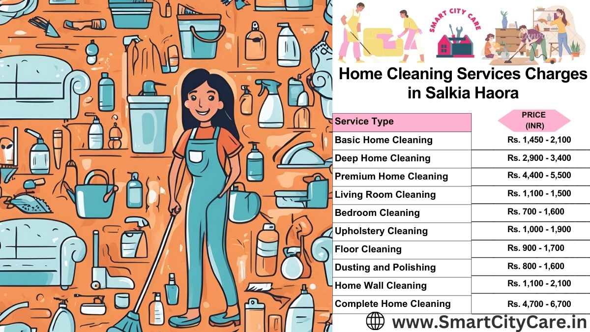 Home Cleaning Charges list in Salkia, Haora