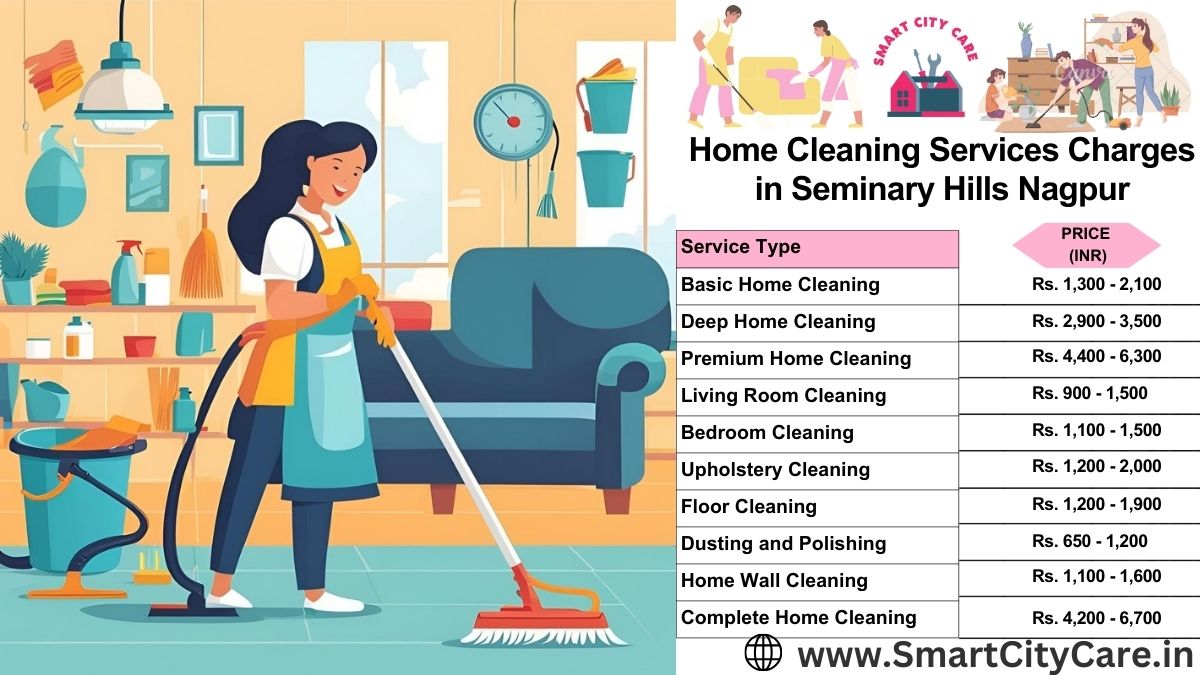 Home Cleaning Charges list in Seminary Hills, Nagpur