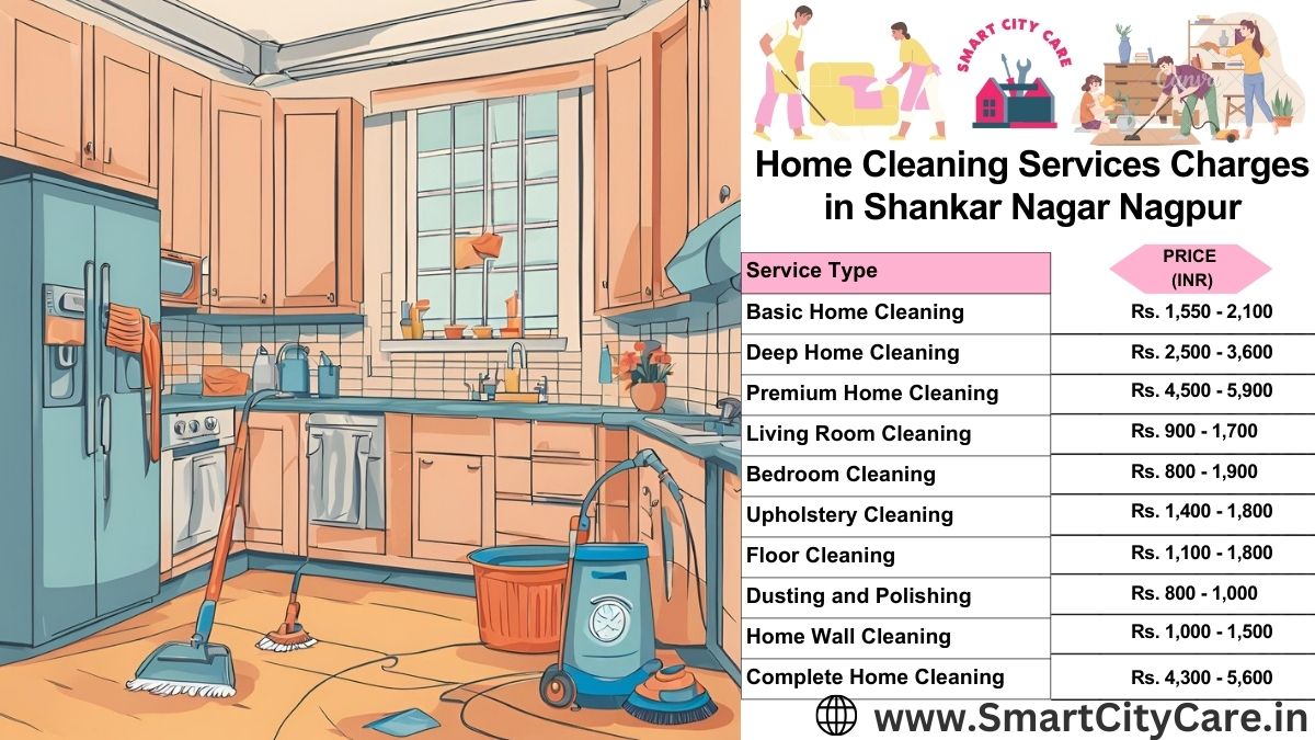 Home Cleaning Charges list in Shankar Nagar, Nagpur