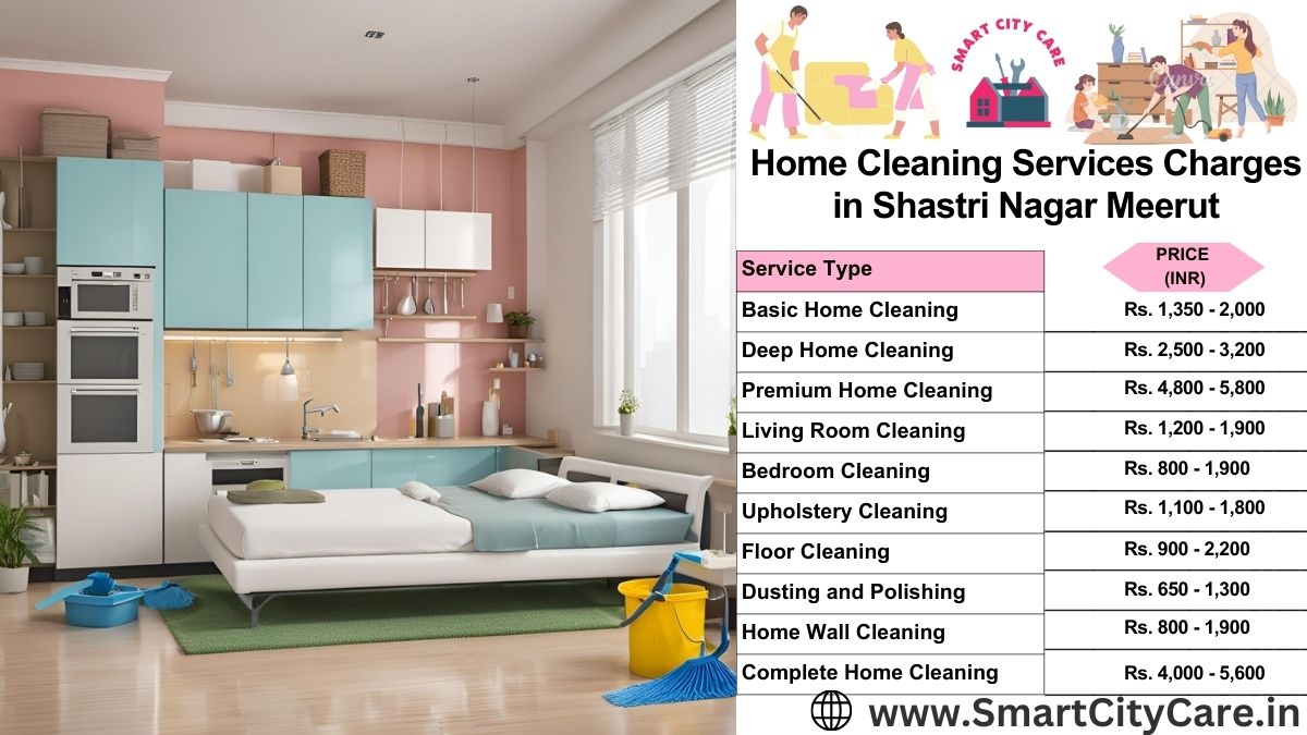 Home Cleaning Charges list in Shastri Nagar, Meerut