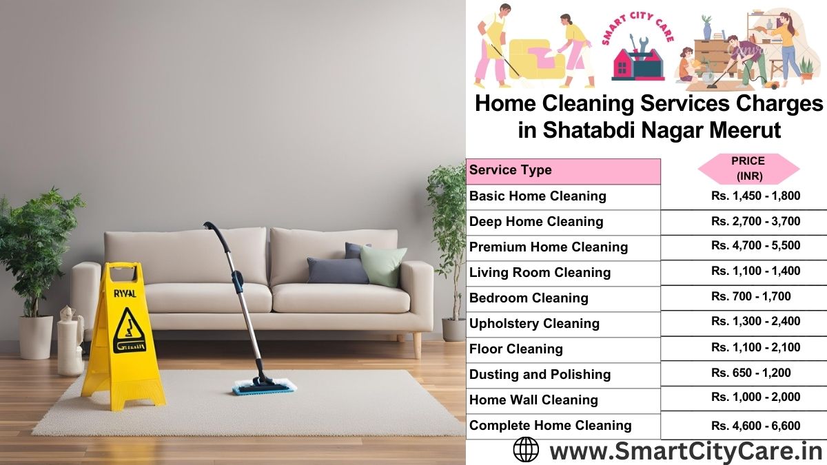 Home Cleaning Charges list in Shatabdi Nagar, Meerut