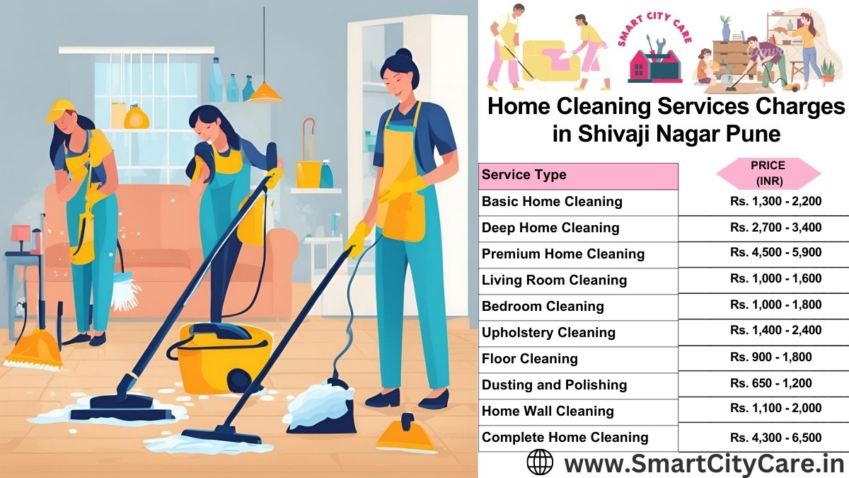 Home Cleaning Charges list in Shivaji Nagar, Pune