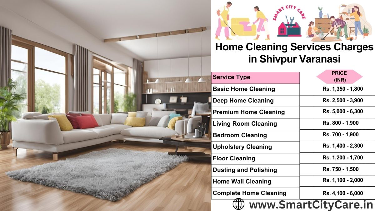 Home Cleaning Charges list in Shivpur, Varanasi