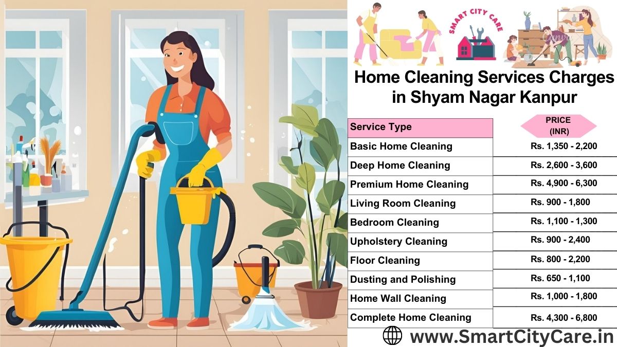 Home Cleaning Charges list in Shyam Nagar, Kanpur